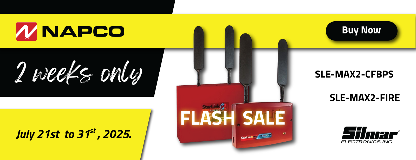 Napco Flash Sale 2 weeks July 21 - 31