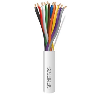 22/10 Stranded Riser Security / Control Alarm Cable - 500', White ...