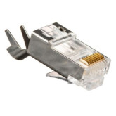 Conector blindado RJ45 CAT6A 10Gig con revestimiento, sólido - 50 piezas