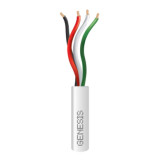 Cable de seguridad y control trenzado 22/4 CL2, CM Blanco de 1000'