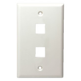 Keystone Wall Plate 2 Port- White