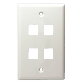 Keystone Wall Plate 4 Port - White