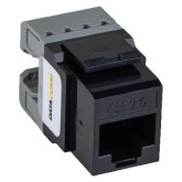 Cat 6 Data Jack, 180&deg; Configuration - Black