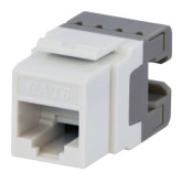 Cat 6 Jack Data Jack, 180° Configuration - Ultra White
