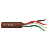 22/4 Stranded Unshielded CMR Multiconductor Cable - 500', Brown