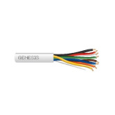 Genesis Cable 21075501 22/8 AWG Stranded Copper CL2R/FPLR/CMR Riser Cable, White, 500'