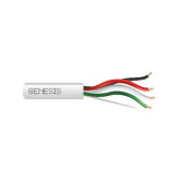 Genesis Cable 21155501 18/4 Awg Stranded CL2R/FPLR/CMR Riser Cable, White, 500'