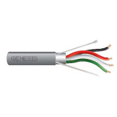 18/4 Stranded Multiconductor Shielded Cable, Riser - 500', Gray