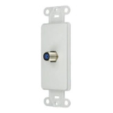 Placa Decora, Conector F - Blanco