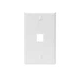 Single-Gang QUICKPORT™ Wallplate, 1-Port, White