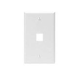 Placa de Pared QUICKPORT™ de una Unidad, 1 Puerto, Blanca