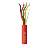 22/4 Solid FPLR Unshielded Fire Alarm Cable - 1000', Red