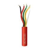 16/4 Solid Riser Unshielded Fire Alarm Cable - 1000' Reel, Red