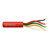 Genesis Cable 43141004 14/4 Solid CL3R/FPLR Unshielded Fire Alarm Cable, Riser, 1000', Red