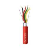 18/4 Solid Riser Shielded FPLR Cable - 1000' Pull Box, Red
