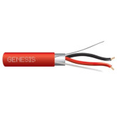 16/2 Solid Shielded FPLR Fire Alarm Cable - 1000', Red