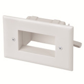 Easy Mount Recessed Low Voltage Cable Plate White