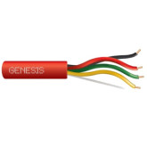 18/4 Solid Unshielded FPLP Fire Alarm Cable - 1000', Red