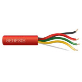18/4 Solid FPLP Fire Alarm Cable - 500', Red