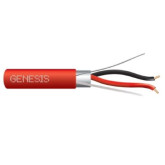 18/2 Solid Plenum Rated Fire Alarm Shielded Cable - 1000', Red