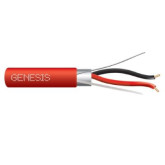 16/2 Solid Plenum Rated Fire Alarm Shielded Cable - 500', Red