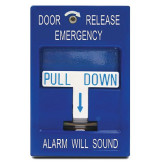 Pull Station Emergency Door Release - Blue