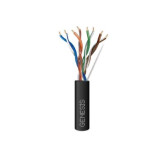 Cable Categoría 5e de 4 pares 24 AWG, negro - Carrete de 1000 ft