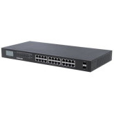 Switch PoE + Ethernet de 24 puertos Gb con 2 puertos SFP