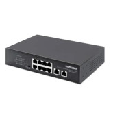 8-Port Gigabit Ethernet PoE+ Switch with 2 RJ45 Gigabit Uplink Ports