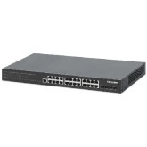 Switch PoE+ Totalmente Administrado L2+ de 28 Puertos con 24 Puertos Gigabit Ethernet y 4 Enlaces Ascendentes SFP+