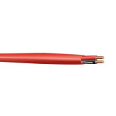 Cable FPLR de 2 conductores sólidos de 18 AWG para alarma contra incendios, caja de 500 pies, rojo