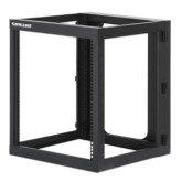 19" Wall Mount 4-Post Open Frame Network Rack, 12U