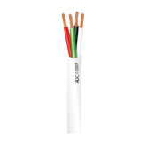 Cable de Alarma de Seguridad sin Blindaje Plenum Trenzado 22/8 - 1000', Blanco