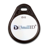 DESFire® EV2 2K Black Keyfob with White inlay and 3millID Logo
