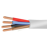 14/2 Solid, Unshielded FPLP Plenum Cable - 1000', White
