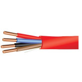 14/4 Solid FPLP Unshielded Plenum Rated Cable -1000' Reel Red