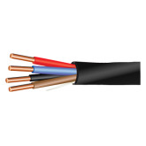 18/2 Solid FPLP Unshielded Plenum Rated Cable - 1000' Reel, Black