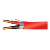 18/2 FPLP Plenum Rated Solid Shielded Fire Alarm Cable - 1000', Red