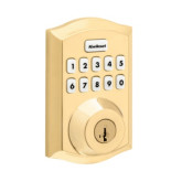 Home Connect 620 Traditional Keypad Connected Smart Lock with Z-Wave Technology - Polished Brass