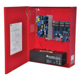 NAC Power Supply, 4 Class A or 4 Class B Outputs, 24VDC @ 8A, 120VAC, Red BC600 Enclosure