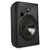 Altavoz exterior con woofer de polietileno de 4" y tweeter de 3/4", negro