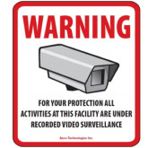 CCTV Video Surveillance Decal - 10 pack