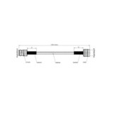 RG58 Coaxial Cable Jumper, N Male to N Male - 18" Long