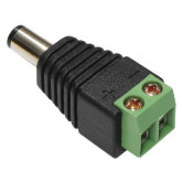 2.1mm DC Plug-to-Terminal Block - Male DC plug