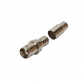 Conector BNC (hembra) de engarce a presion 2 piezas 50 ohmios para RG-59/62