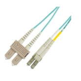 OM3 Multimode Patch Cable - Duplex LC/SC, 1 m Length