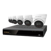 NVR y Kit de Cámara: NVR 4K de 8 Canales + 6 Cámaras IP de 5MP + Disco Duro de 2TB