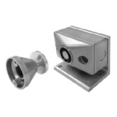EH40 Door Holder, Floor Mount Single - Chrome Powder Coat
