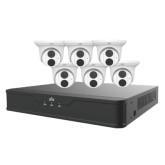 6  4MP Turret Cameras with 2.8mm Fixed Lens and 8-Channel NVR Kit