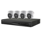 (4) 4MP ColorVu Turret IPC Camera and  (1) 4 Channel 4K PoE NVR Kit